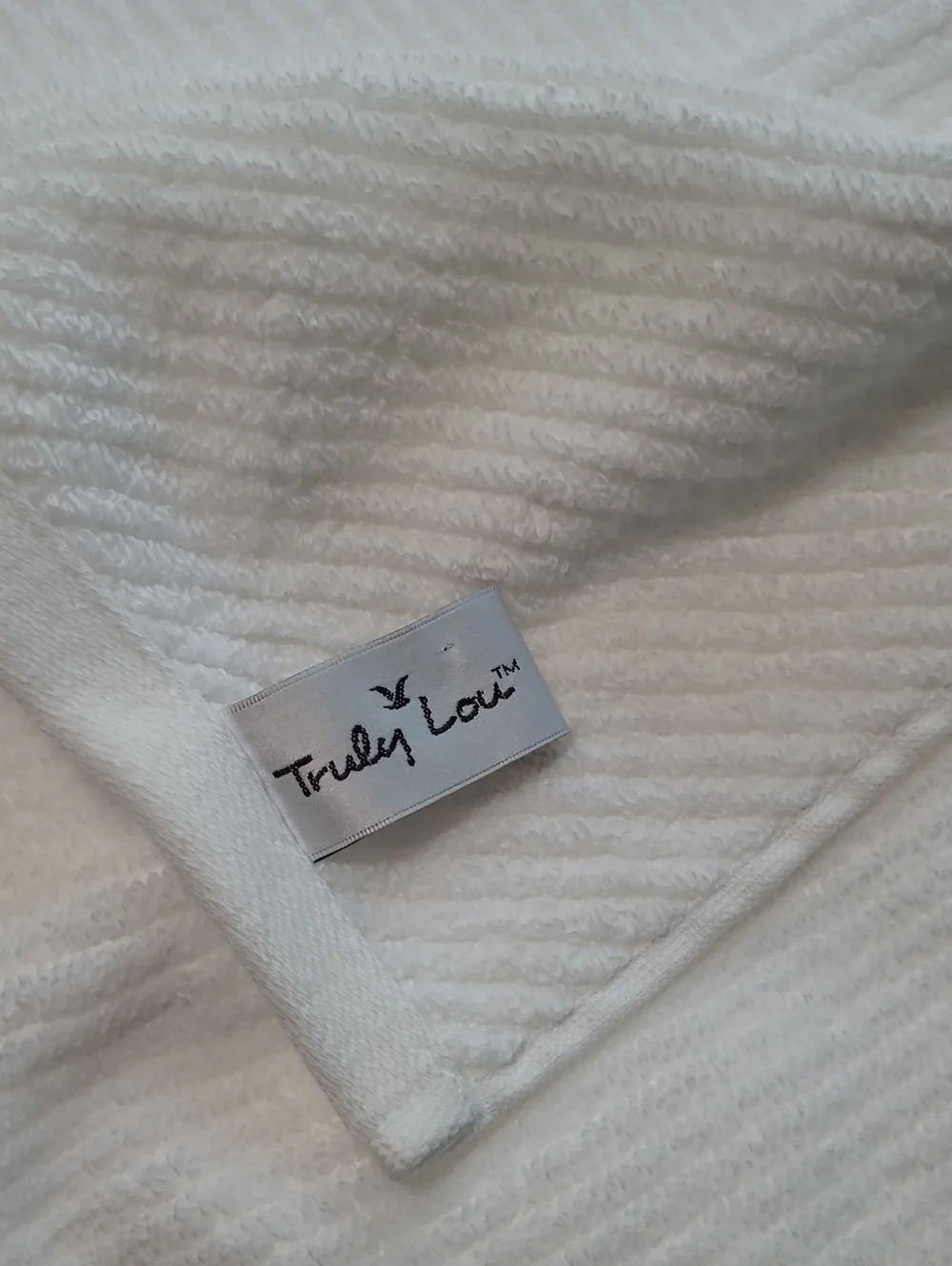 Truly Lou White Bath Sheets - Soft Textured Cotton Set